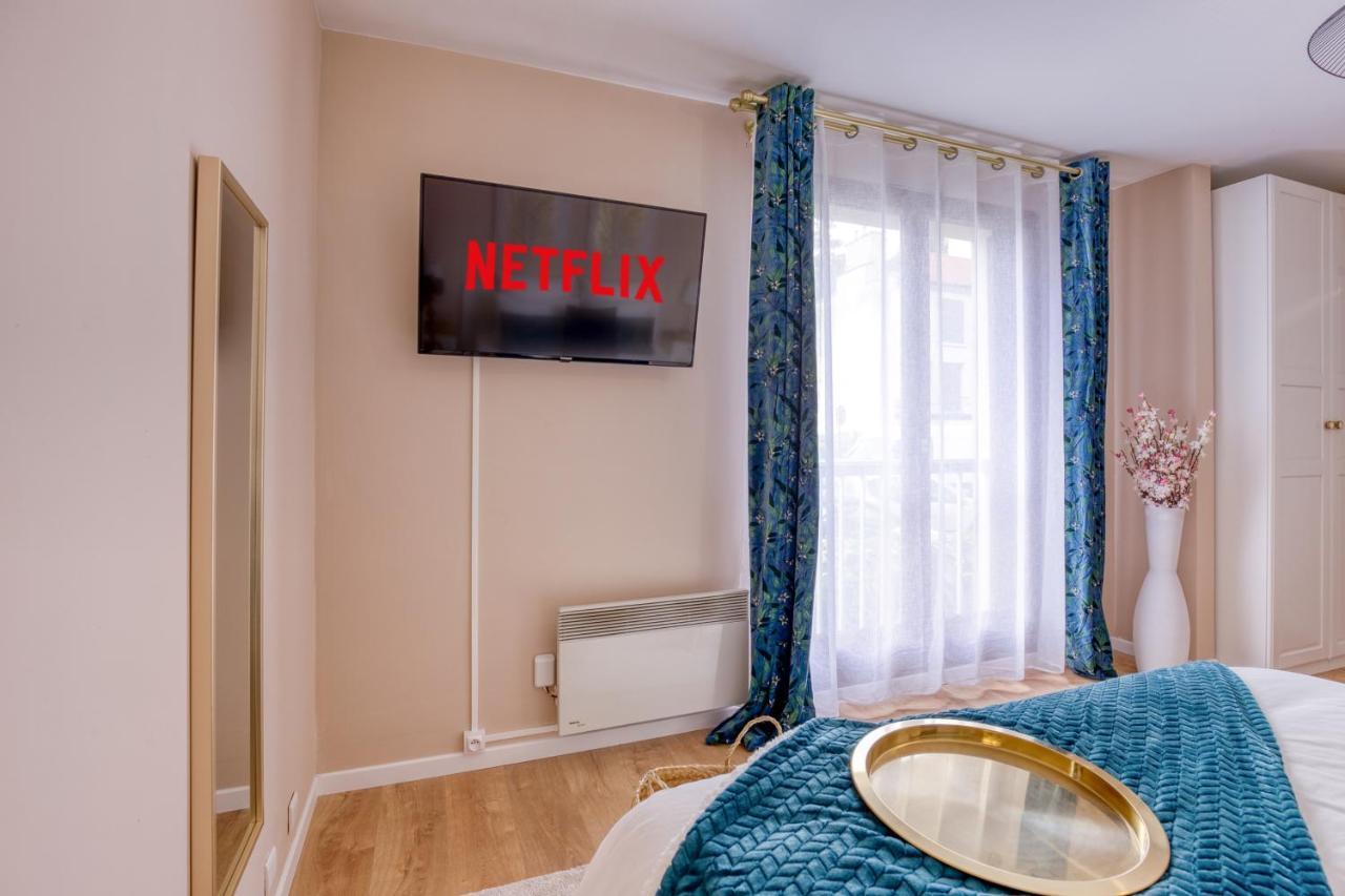 Studio Hotel - Lit King Size - Parking - Wifi - Proche Cdg Livry-Gargan Luaran gambar